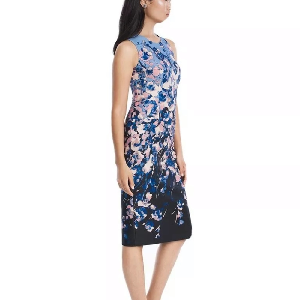 Black house white market floral dress